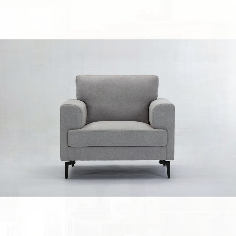 Chaise d'appoint rembourrée en lin