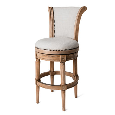 Maven Lane Pullman Stool with Fabric Upholstery