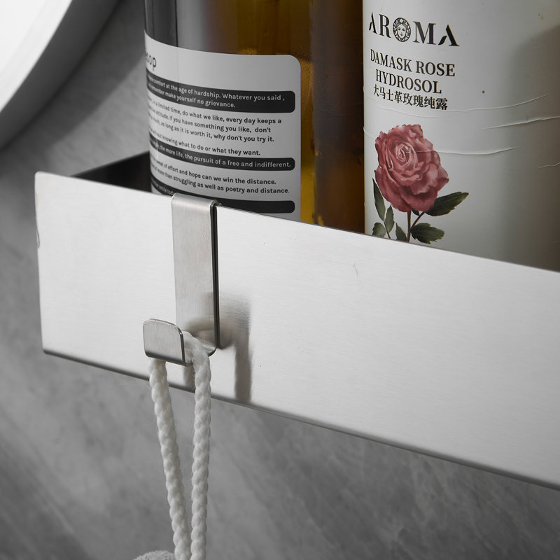 Tablette de douche murale en acier inoxydable