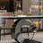 Black Rectangular Marble Stainless Steel Dining Table-134966254