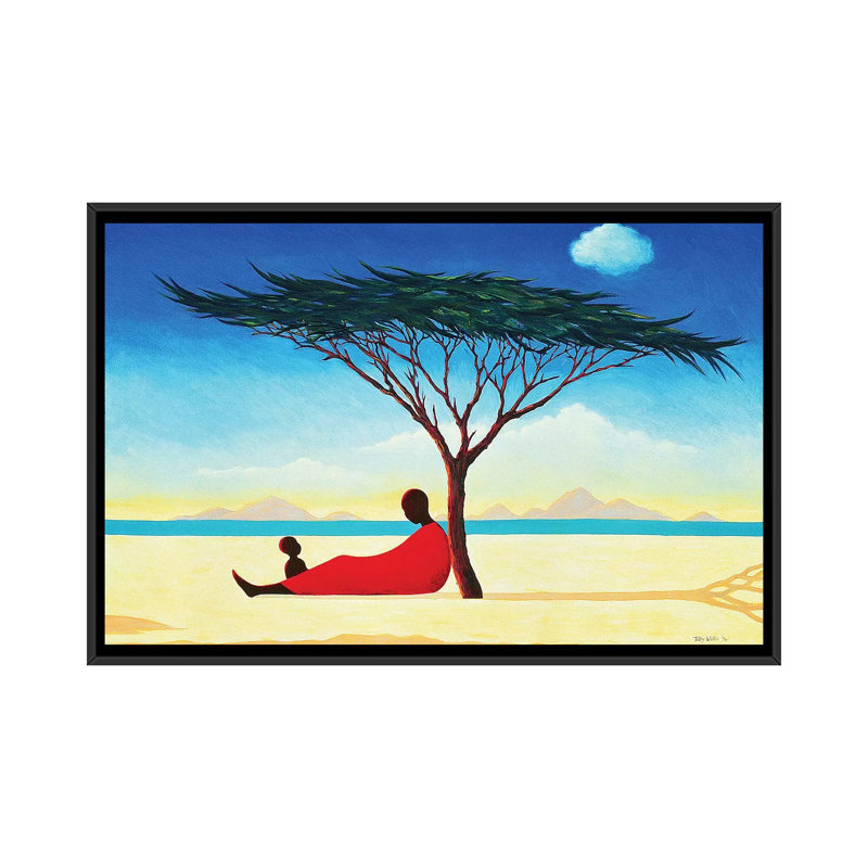 « turkana après », reproduction d’impression sur toile, H 18 po x l 26 po x P 1,5 po, Toile encadrée noire, Pas de tapis