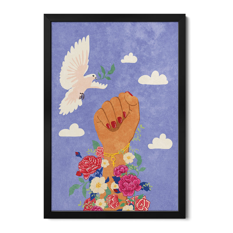 Féministe poing - reproduction d'art murale - affiche de galerie, H 24 po x l 16 po