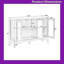 Buffet de rangement en bois de pin massif avec portes en verre et 3 tablettes réglables-1821678468