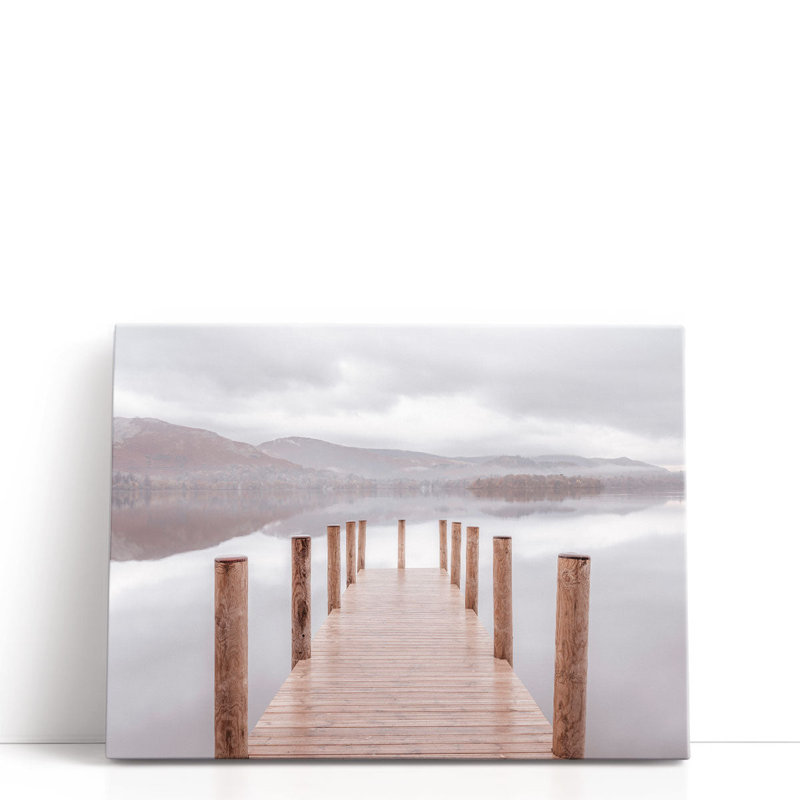 Derwentwater Pier I - reproduction d'art sur toile, H 18 po x l 24 po