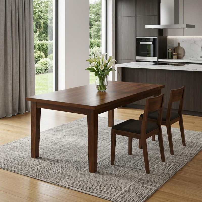 Table de salle à manger en bois de noyer 66 "