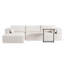 Canapé modulaire de 112 po avec table d'appoint gratuite, siège large, entièrement rembourré, canapé en tissu bouclé infroissable avec méridienne, combinaison libre, canapé en forme de L pour le salon, aucun assemblage requis-836562007