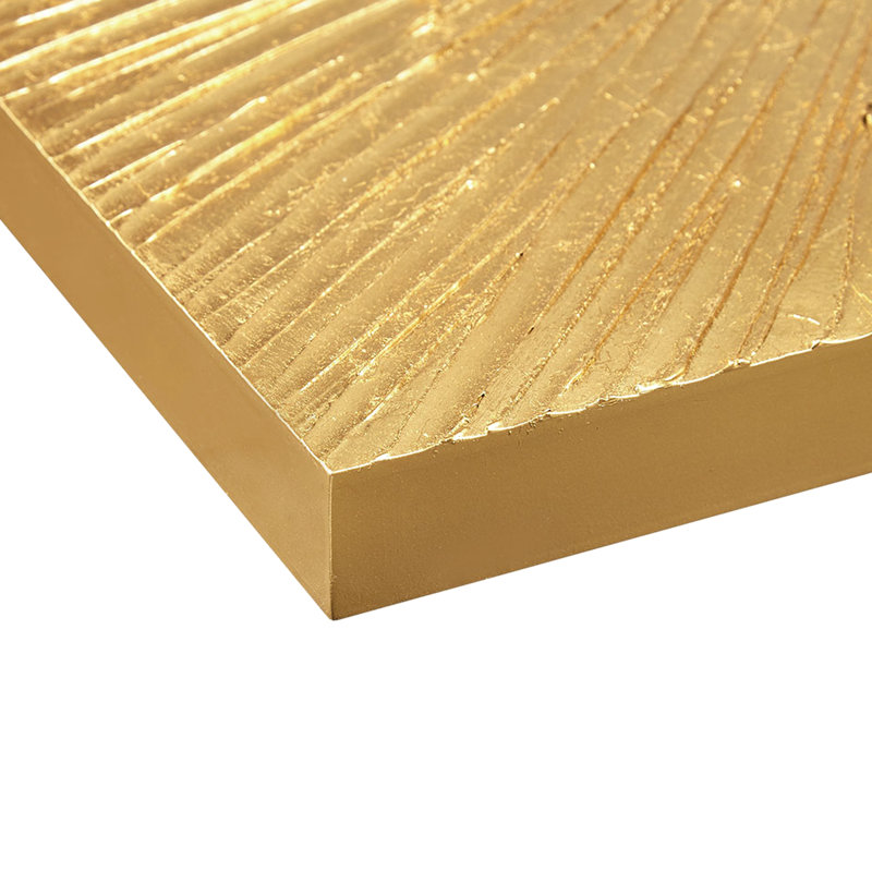 Modern Gold Resin Wall Art - Abstract Burst Hand Painted 30"X30 30"W X 30"H
