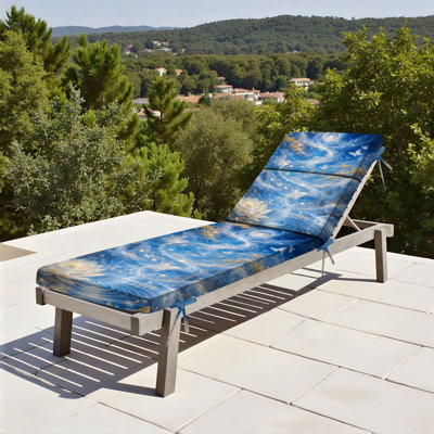  Coussin de patio pour l'extérieur 3 po Scène de fantaisie éthérée rougeoyante Lotus Mystical