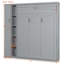 Lit escamotable avec tête de lit éclairée, armoire et tablettes-150823597-150823592