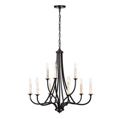 Ahslee 9-Light Candle-Style Tiered Chandelier