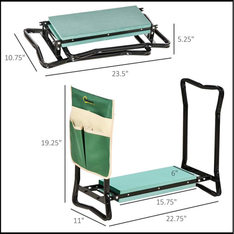 Coussin à genoux Outsunny Garden Kneeler