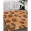 Tapis orange/brun à motif-1259267472