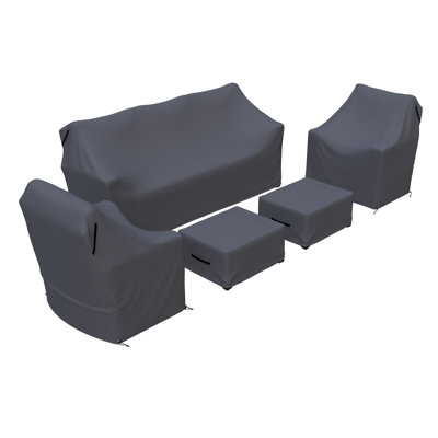 Nadilee Premium All-Weather Wicker Outdoor Conversation Sets Group Seating Patio Furniture Covers