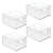 iDesign Plastic Stackable Pantry Bin with Handles - Set of 4 - Clear-108713681