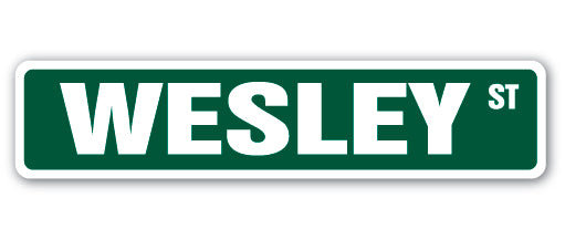 Plaque de rue Wesley en plastique robuste 4 po x 18 po