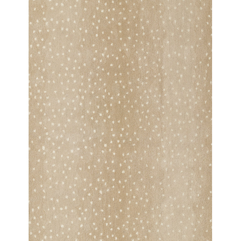 Hand Tufted Wool Indoor Rug, Runner 2'6" x 8', Beige/White