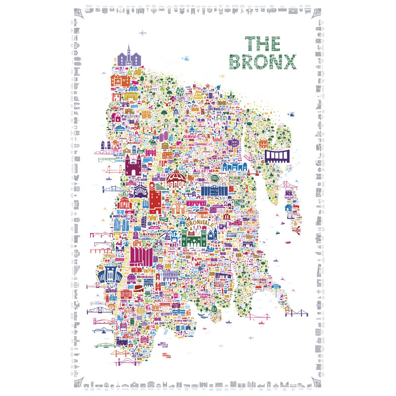 Collection New York - Bronx par Rafael Esquer - impression sur toile tendue, H 36 po x l 24 po