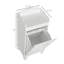 Panier à linge inclinable 31 po, panier organisateur autoportant, armoire de rangement pour salle de bain, armoire blanche