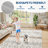 Boho Vintage Floral Area Rug Washable, Non Slip, Mark Resistant, Soft Low Pile Collapsible Carpet for Living Room, Bedroom, Nursery Rice, 5x7ft (152x213cm), United States-287812792-287812796
