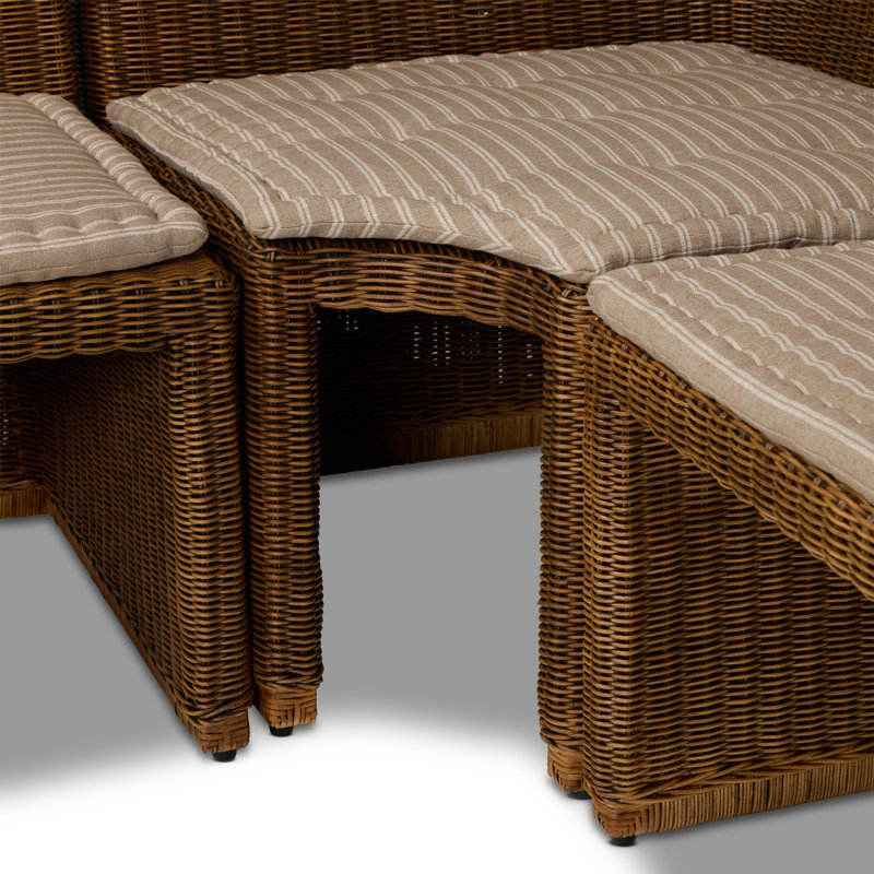 Senna Dining Banquette L Shape 83", 32.5" H x 132.25" W x 83.25" D