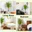 Maïs artificiel 4,3 pi Dracaena Fragrans en pot décoratif en céramique blanche-571941259-571941257