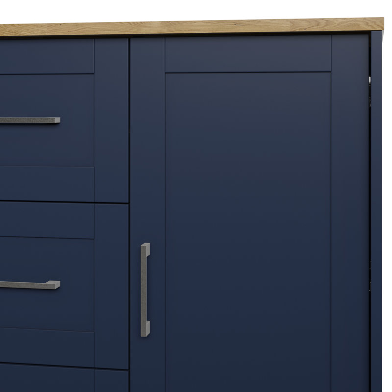Îlot de cuisine Allycia, Bleu foncé