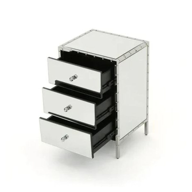 Table de chevet en acier inoxydable Heppner