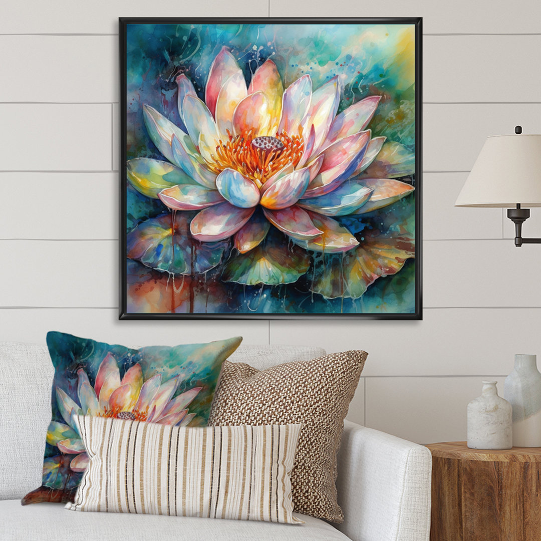 Pink Lotus Floral Dreams II - Lotus Wall Art Red Barrel Studio® 