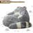 Giant Black Raccoon Compression Bean Bag With Detachable Tail, Fluffy Lazy Chair-1823642530