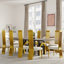 Ensemble de 4 chaises de salle à manger or brossé