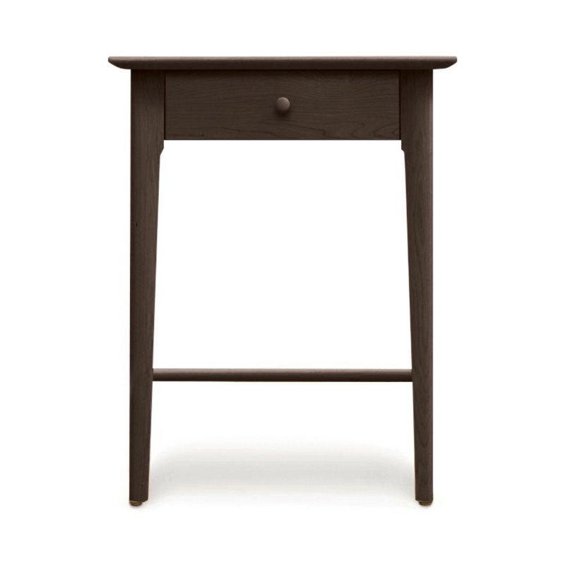 Sarah 1 - Drawer Solid Wood Nightstand, 28", Smoke Cherry