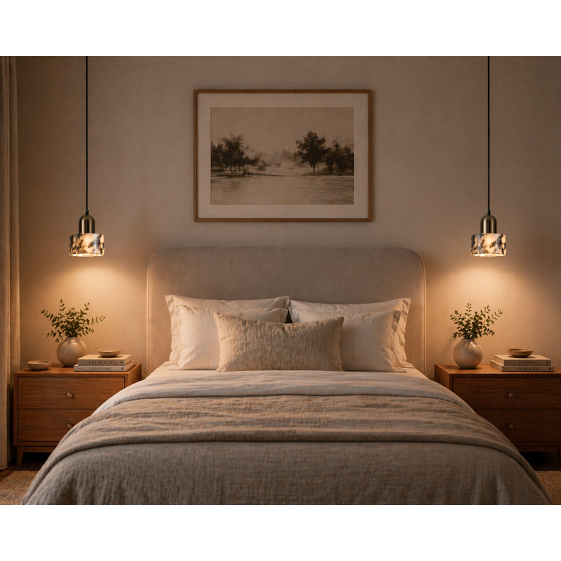 Luminaire suspendu tambour Everdream Craft Mini Calacatta