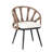 Contemporary Outdoor Set With PE Rattan Chairs And Plastic Wood Table,Suitable For Gardens And Lawns-818620684