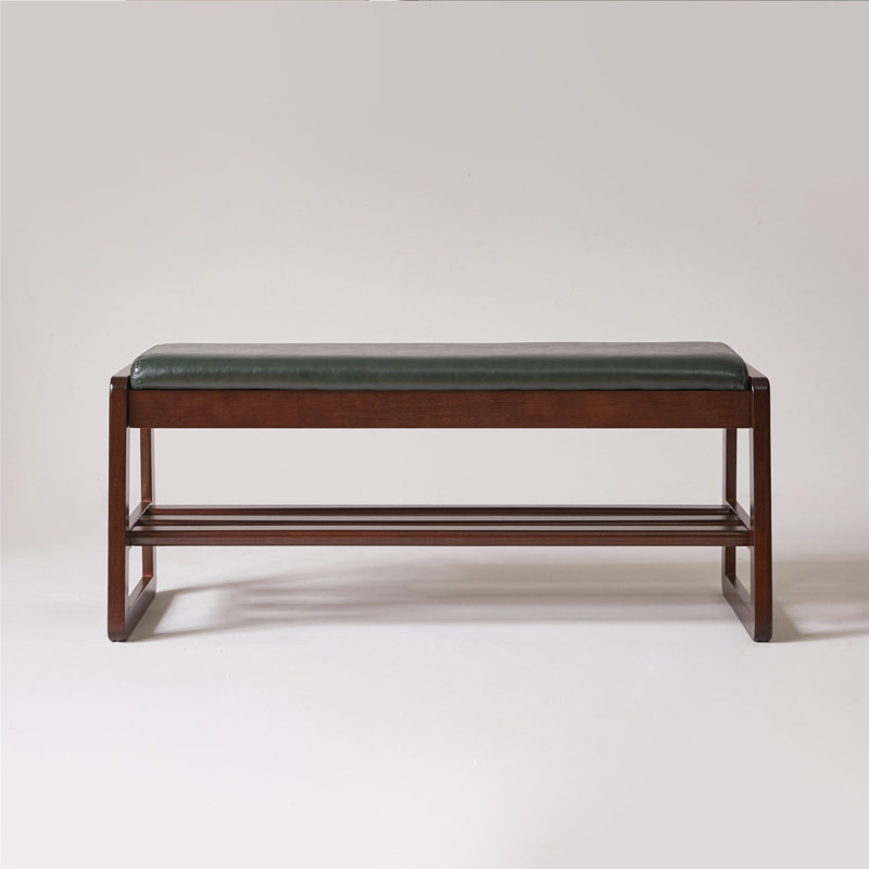 Banc de rangement en cuir Vegan