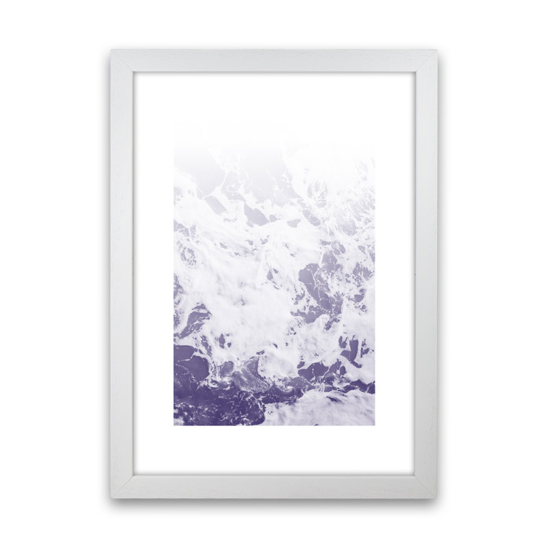 Purple Ocean - Print, 42cm H x 29.7cm W x 3cm D, White Framed