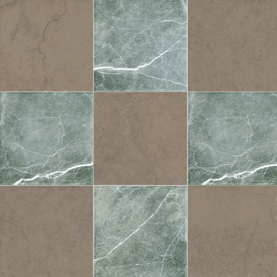 Tavari Checkerboard 10X10 Bronze And Verde