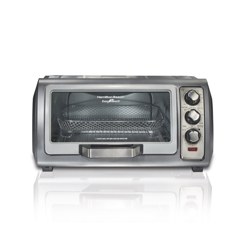  Hamilton Beach Sure-Crisp Air Fryer Toaster Oven with Easy Reach Door, 6 Slice  or 12" Pizza Capacity, 1400 Watts, Stainless Steel, 31523J