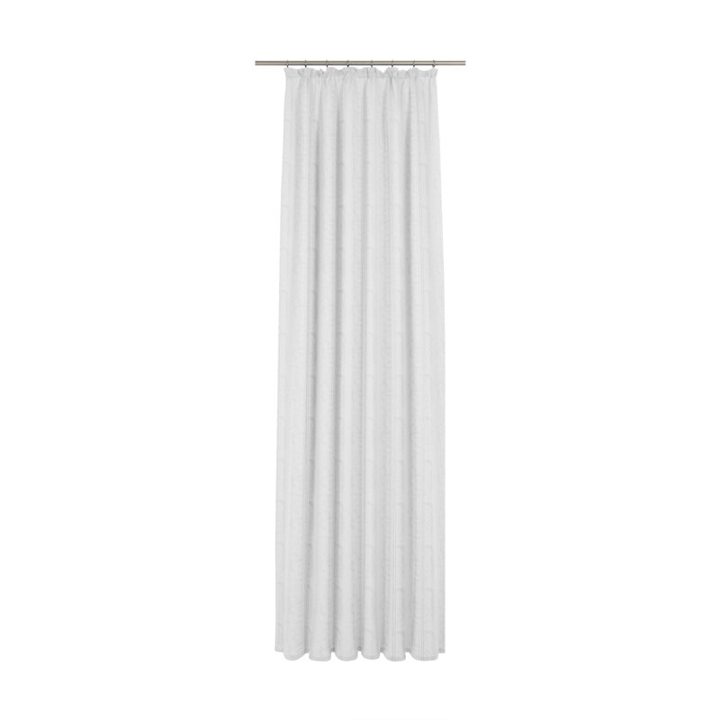 Forsman Semi Sheer Curtain Single Panel, White, 175cm H x 300cm W