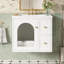 Ensemble de meuble-lavabo mural 24 po pour petit espace, armoire de salle de bain avec lavabo en céramique, 2 tiroirs et 1 porte à fermeture en douceur
