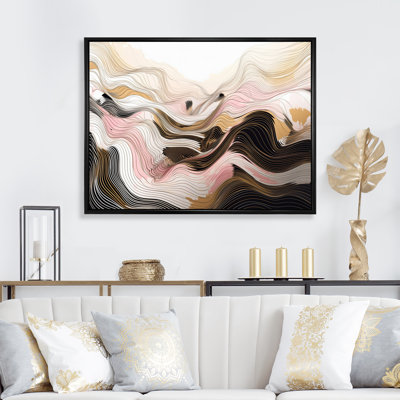 Exploration de lignes abstraites en V sur toile