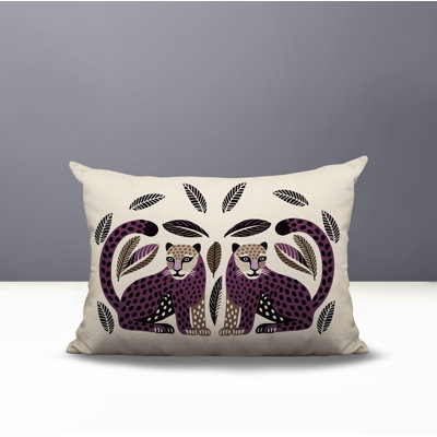 Ayra Leopard Reversible Indoor/Outdoor Lumbar Pillow