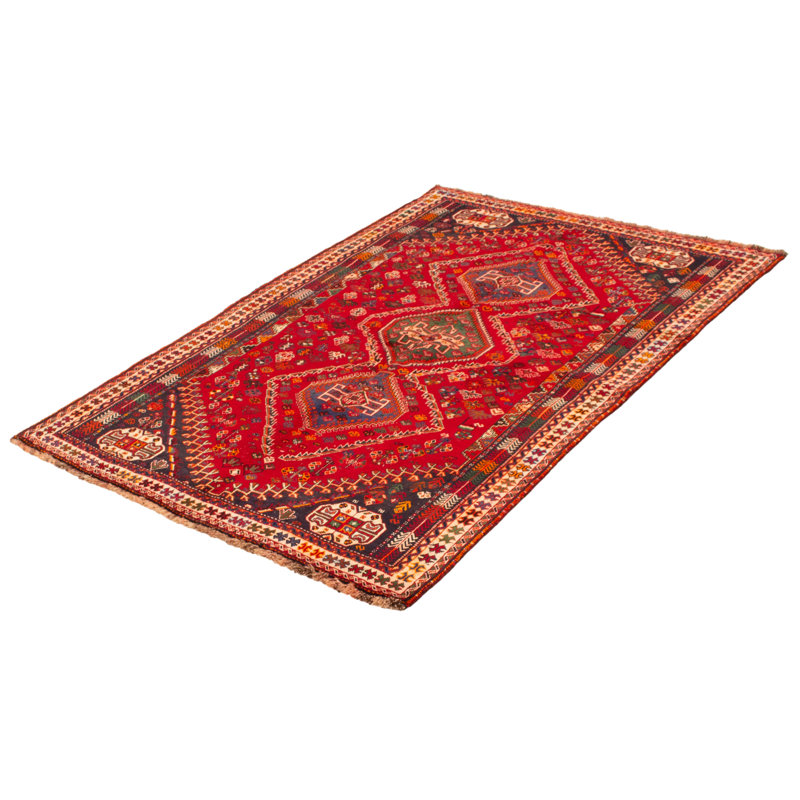 Tapis rouge rétro Evey 5 pi 6 po x 8 pi 6 po
