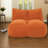 Compression Sofas, Orange Corduroy Compact Modern Lounge for Home Dorm