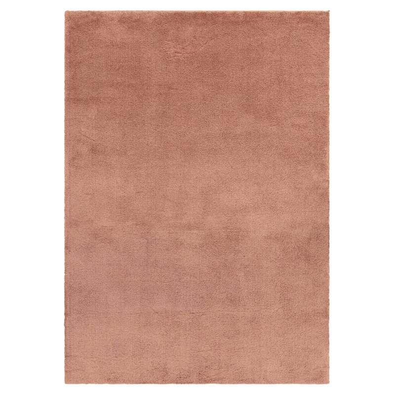 Symaya Cosy Shaggy Blush Pink Area Rug, Rectangle 120 x 170 cm