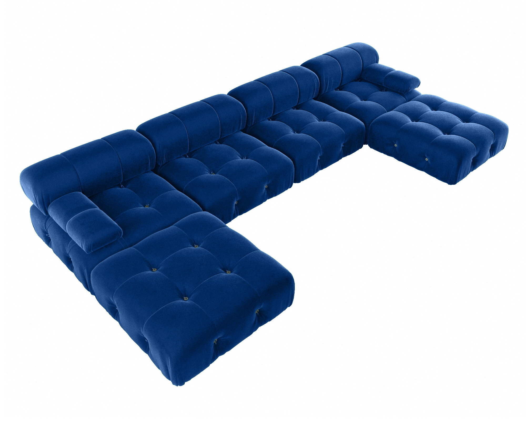 Cylar 138.6'' Wide Velvet Reversible Modular Sofa & Chaise with Ottoman