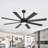 Veliz 65" Large Ceiling Fan with Light Kit and Remote Control, 6 Speeds DC Reversible Motor, 3 Color Lights, Timer, Plywood Blades, 2 Downrods, for Indoor/Covered Outdoor Use-1298740827-1298740825