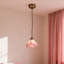 Luminaire suspendu fleur simple rose