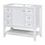 Meuble-lavabo 36 po avec lavabo, armoire et trois tiroirs, bois massif et panneau de fibres à densité moyenne, finition blanche-796414826