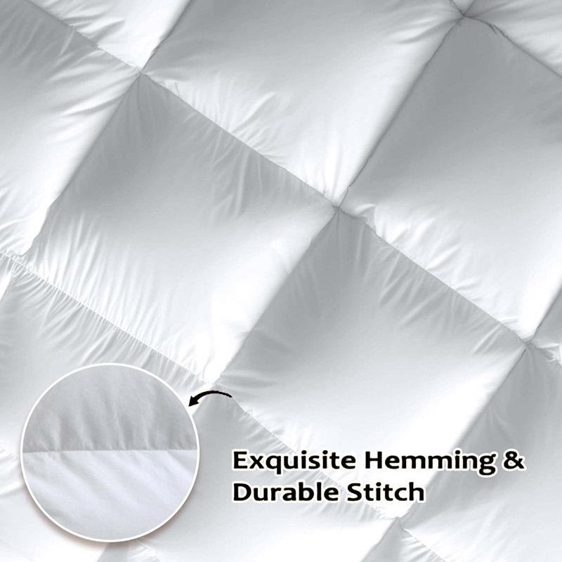 Lightweight Feather Down Comforter Soft Cotton Blend Duvet Insert, California King