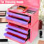 Boîte de rangement à cinq tiroirs de couleur rose-mauve pour l'organisation à la maison, structure en acier laminé à froid, facile à nettoyer et à entretenir, bureau idéal avec cinq tiroirs, rangement pour articles de bureau cosmétiques,-636408501